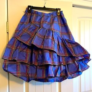 Maeve by Anthropologie taffeta plaid bubble skirt Sz 6